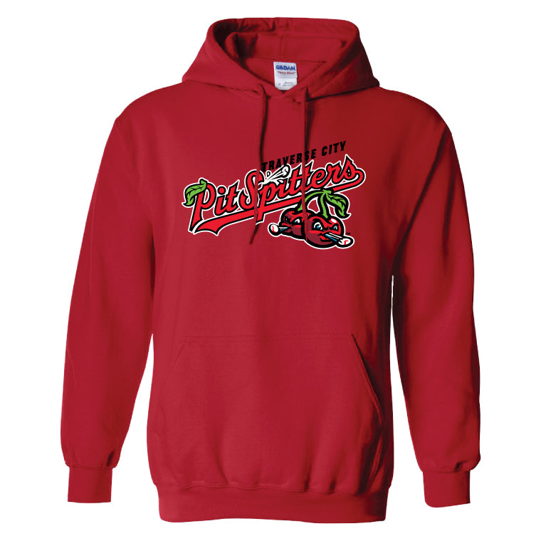 Primary Logo Red Hoodie for Men & Women - Soft Cotton Pullover Sweatshirt for Casual Wear, Street Style & Outdoor Activities