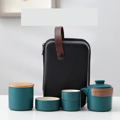Hanaiette Ceramic Teapot & Travel Mug Set - Portable Tea & Coffee Cup for Camping, Office & Gifts (Teapot + Travel Mug)