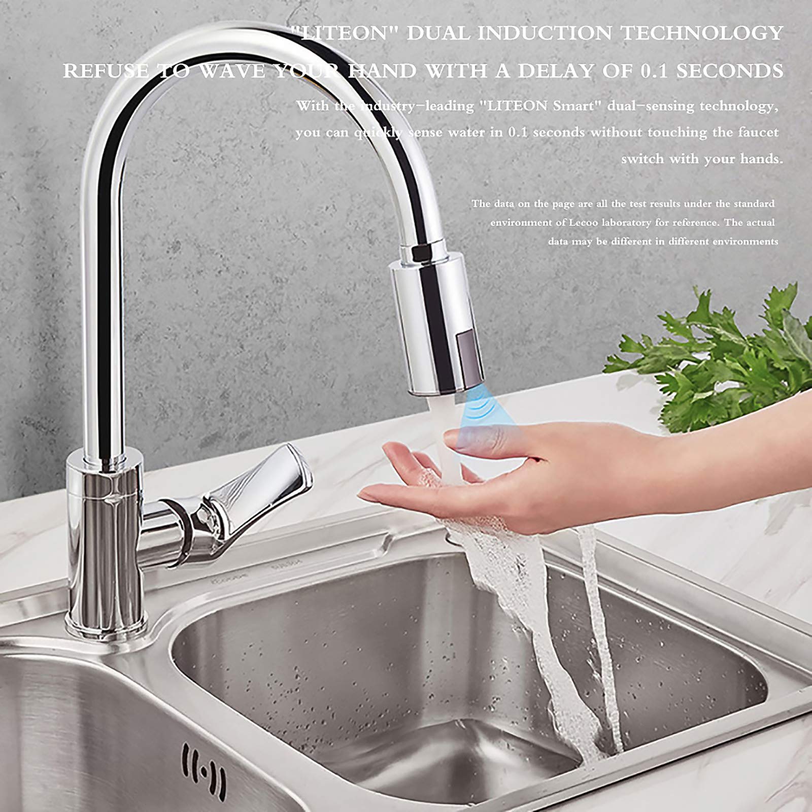 Touchless Faucet Adapter with USB Charging - Automatic Infrared Sensor Water Saving Faucet for Kitchen & Bathroom, Fits M22 M24 Tap Nozzle | Perfect for Hands-Free Washing, Water Conservation & Modern Home Convenience