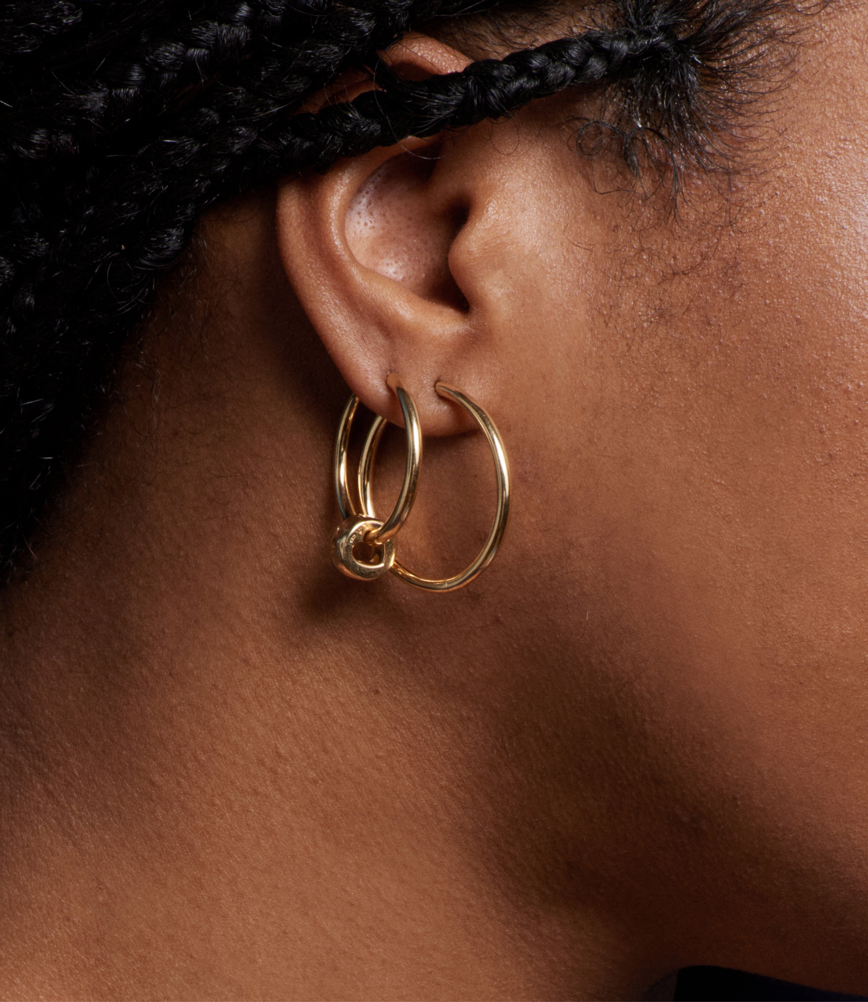Chubby Heart Ear Hoops in Yellow Gold - Trendy Dainty Huggie Earrings for Women, Perfect for Valentine's Day Gifts & Everyday Wear