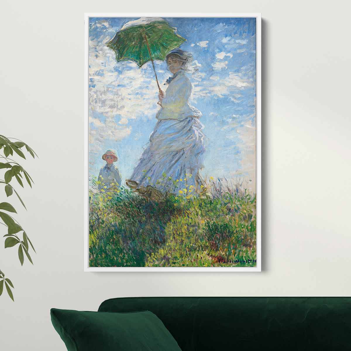 Blue Monet Wall Art Canvas Print - Handmade Oil Painting Reproduction for Home & Office Decor | Perfect for Living Room, Bedroom, or Gift