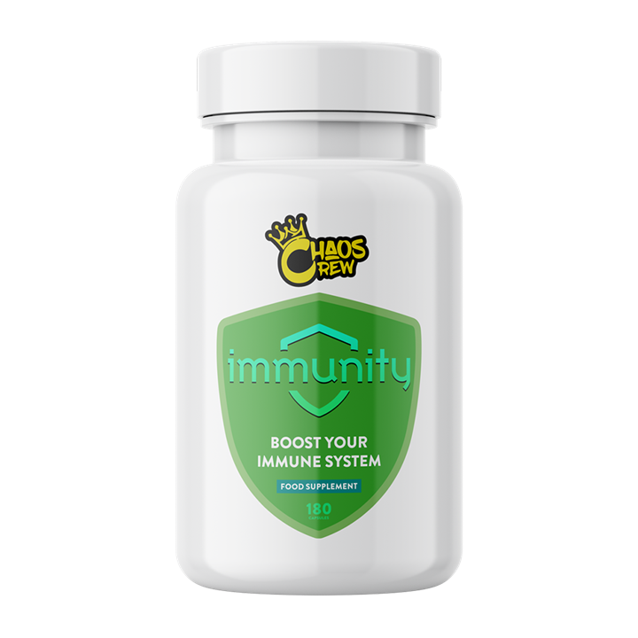 Chaos Crew Immunity Support Supplement - 180 Capsules for Immune System Boost & Wellness | Daily Immune Defense for Adults, Travel & Active Lifestyle