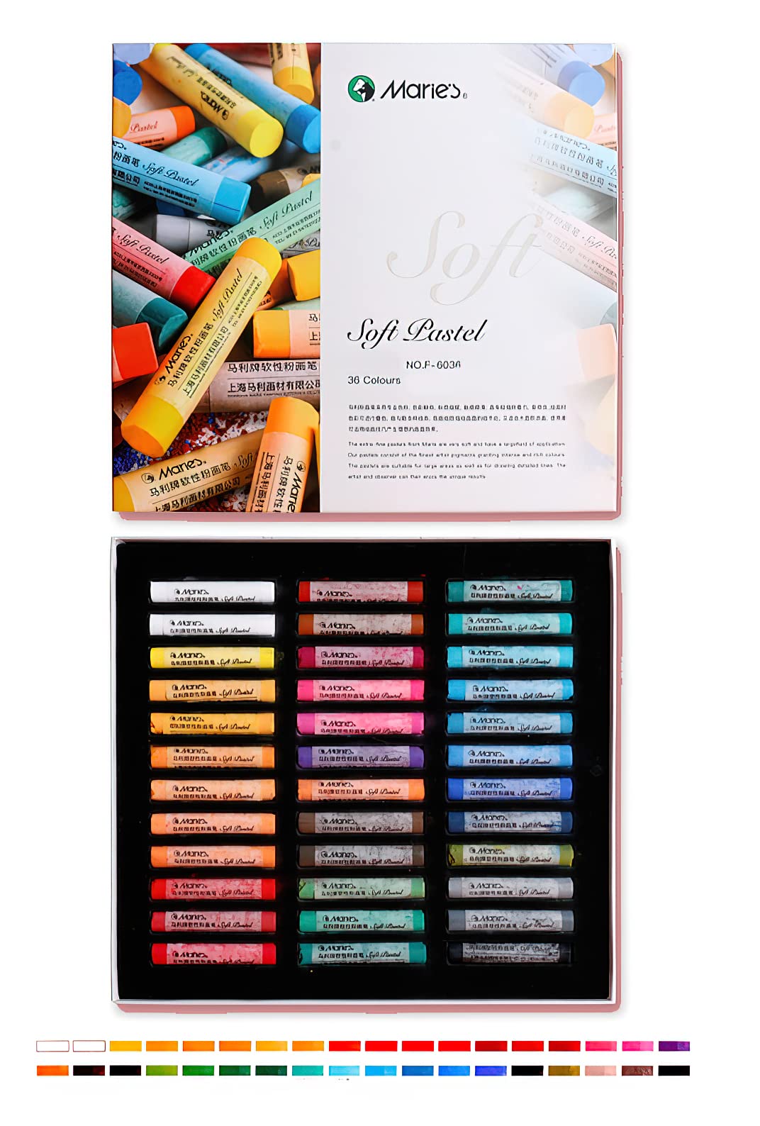 Professional Soft Pastel Chalk Set - 36 Vibrant Colors for Artists, Drawing & Sketching | Ideal for Portraits, Landscapes & Classroom Art Projects