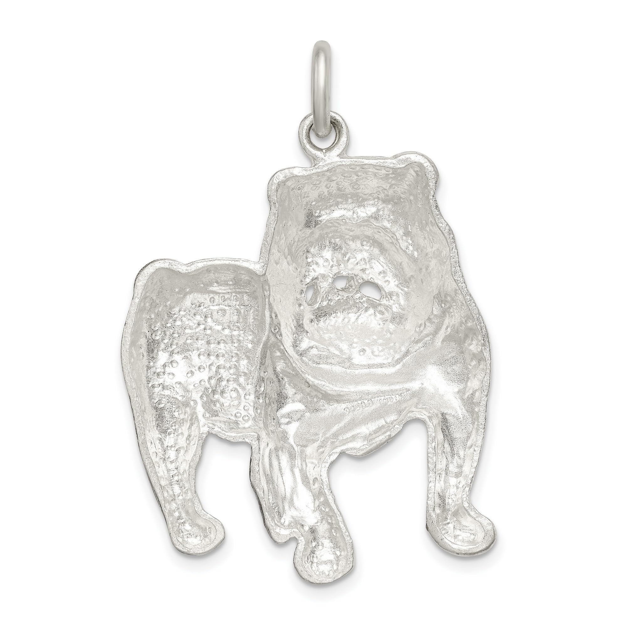 925 Sterling Silver Bulldog Pendant Necklace - 37mm x 32mm Handmade Jewelry Gift for Dog Lovers | Perfect for Everyday Wear, Gifts & Special Occasions