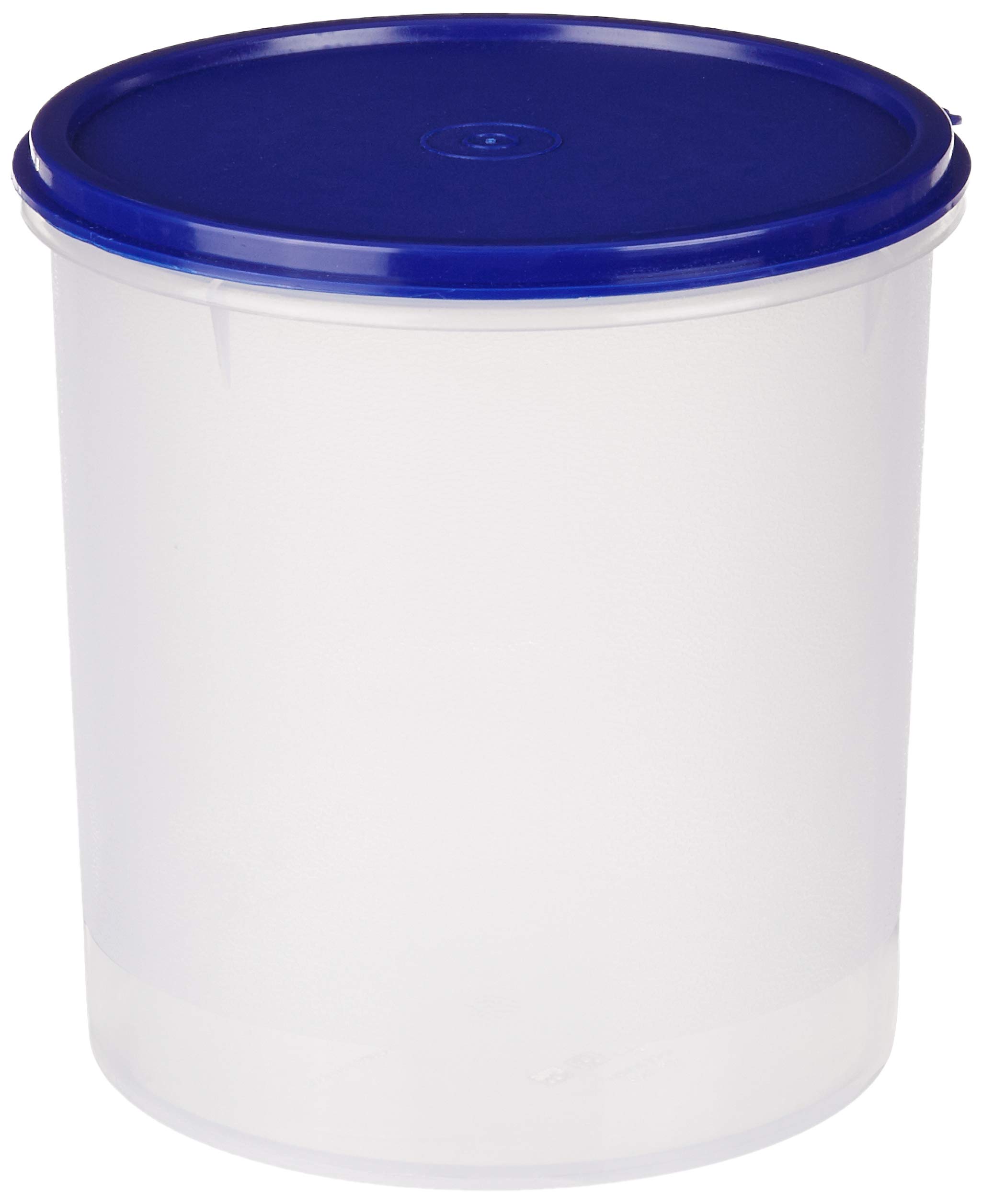 Solimo 3L Round Plastic Food Storage Container with Airtight Lid - BPA-Free, Stackable, Microwave & Dishwasher Safe - Ideal for Meal Prep, Leftovers & Pantry Organization (Blue)