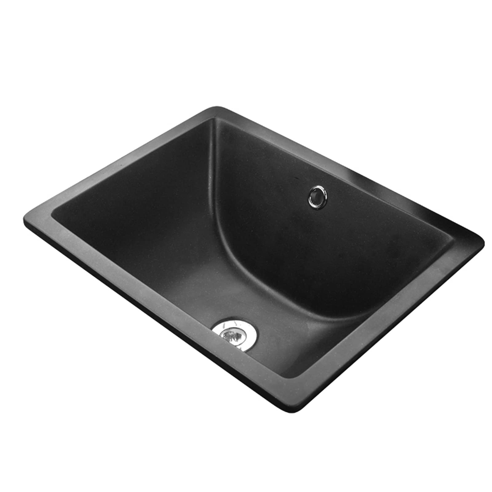 Black Granite Undercounter Sink 51x38cm for Bathroom Vanity & Kitchen