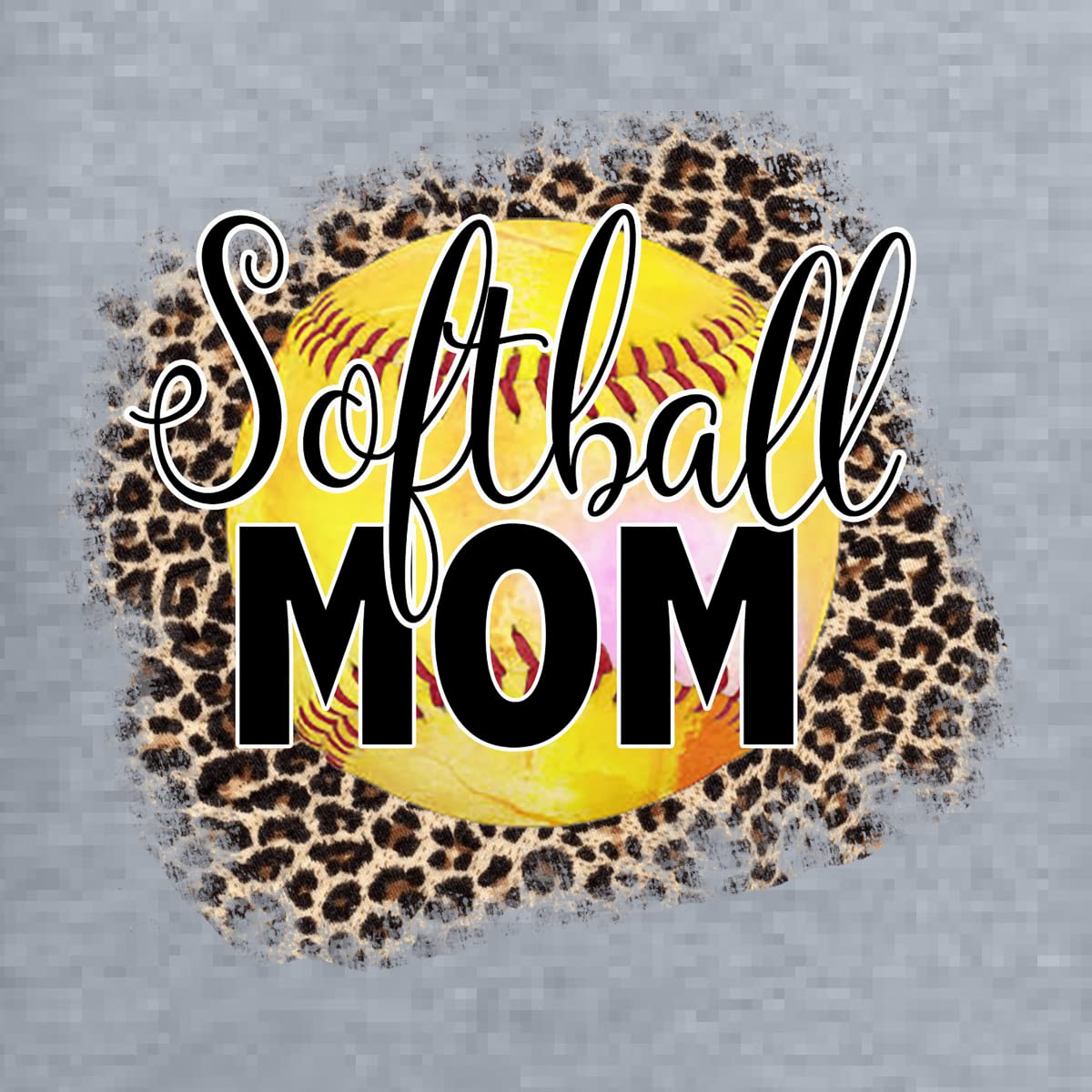 Wild Bobby Softball Mom Animal Print Long Sleeve Shirt for Women & Men - Perfect for Baseball Games, Team Sports & Casual Wear