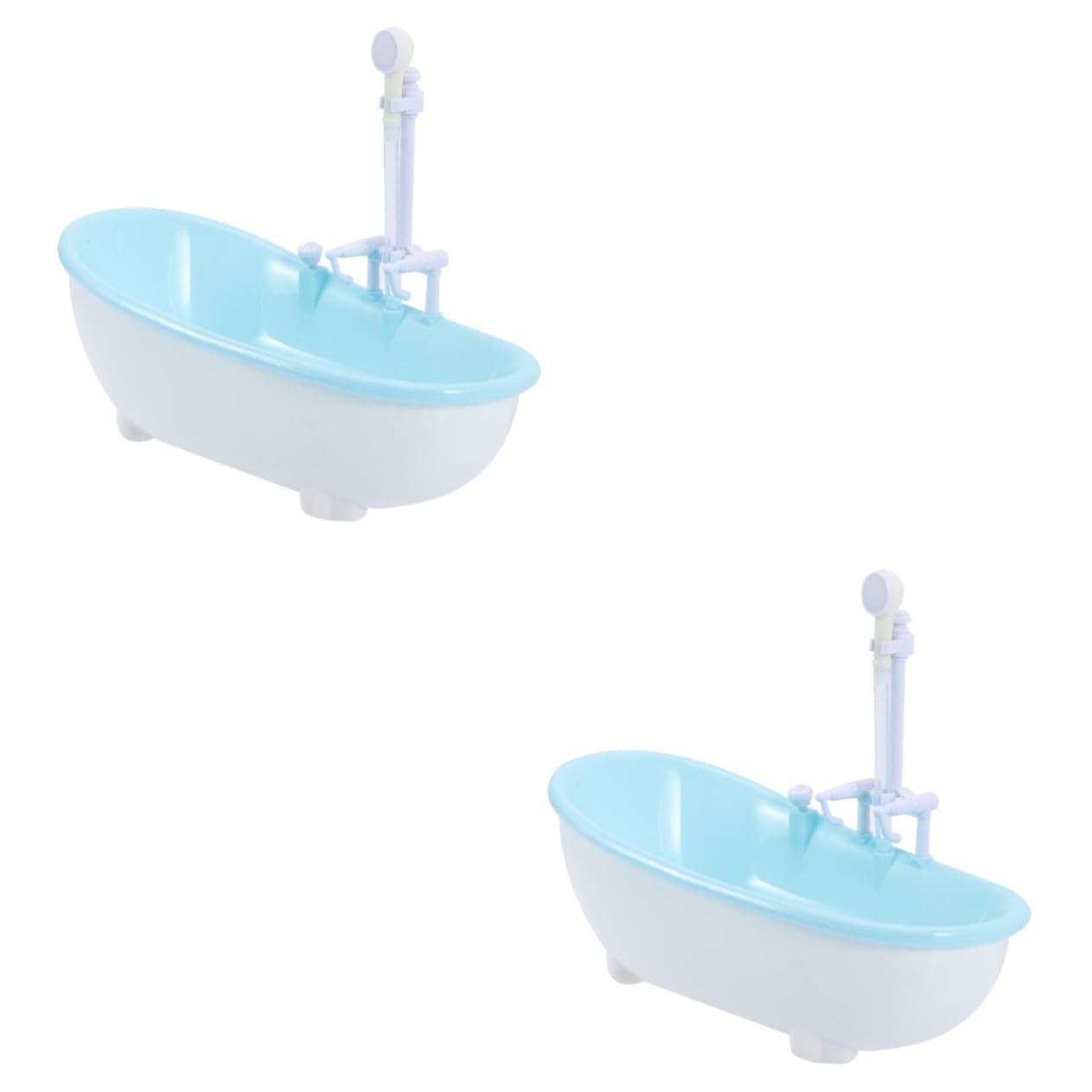 HEMOTON 2-Pack Sky Blue Plastic Bathtub Spray Toys for Kids - Fun Bath Time Dolls for Boys & Girls | Perfect for Bathroom Play & Sensory Development