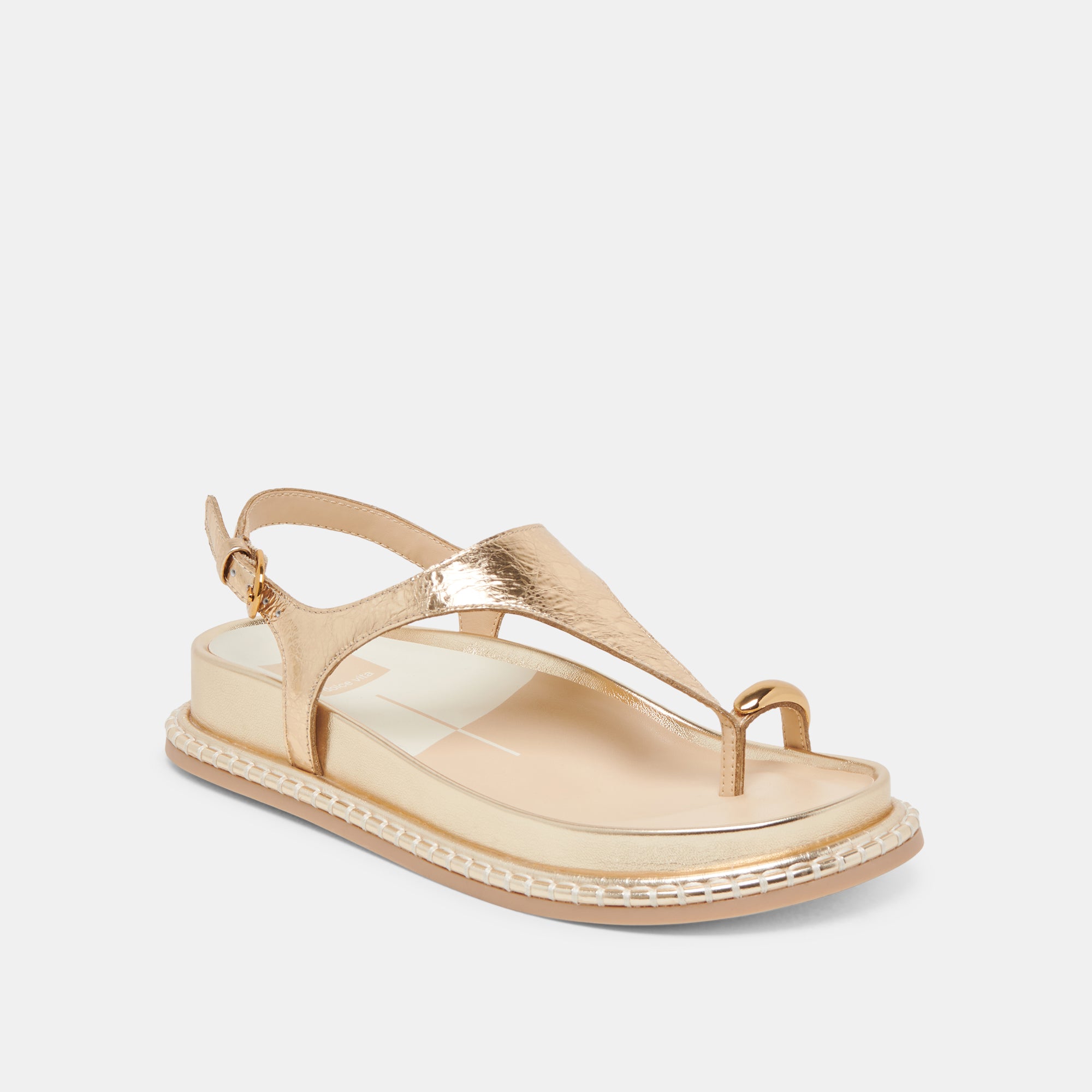 STEFAN Distressed Leather Sandals for Women - Gold Gladiator Sandals for Summer, Beach, and Casual Outfits