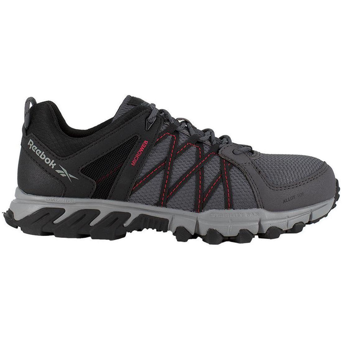 Trailgrip Alloy Toe Athletic Work Shoes for Men - Lightweight Safety Shoes Grey/Black - Perfect for Construction, Warehouse & Outdoor Work