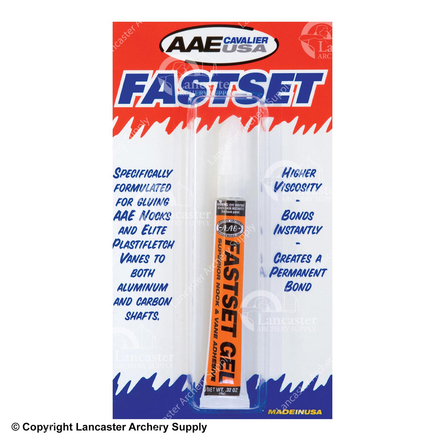 AAE Fastset Glue .32 oz (9g) - Quick-Drying Adhesive for Crafts, Woodworking & DIY Projects - Perfect for Jewelry Making, Model Building & Home Repairs