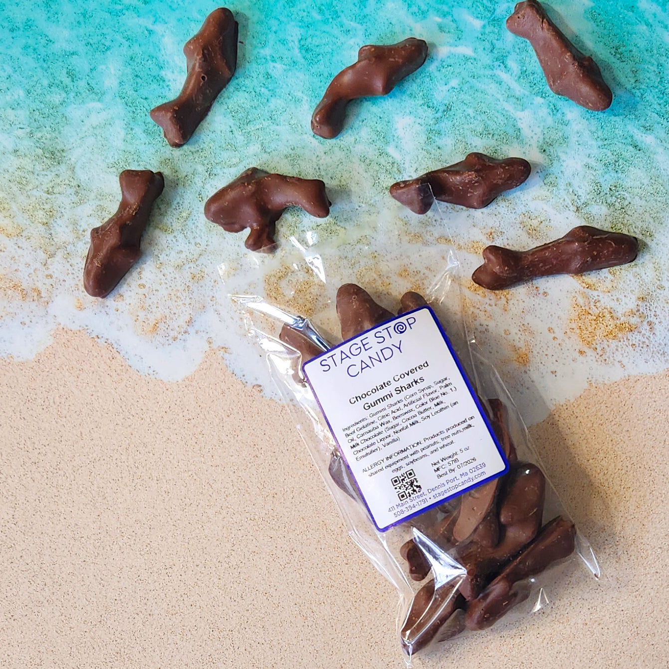 Delicious Chocolate Covered Gummi Sharks - Sweet & Chewy Candy for Parties, Gifts & Movie Nights | Bulk Pack