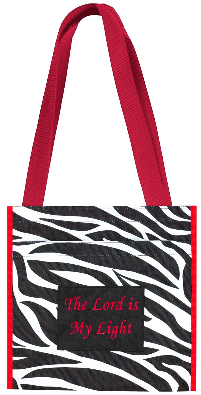 The Lord Is My Light Tote Bag - Inspirational Christian Bible Verse Shoulder Bag for Women, Church, Bible Study & Daily Use