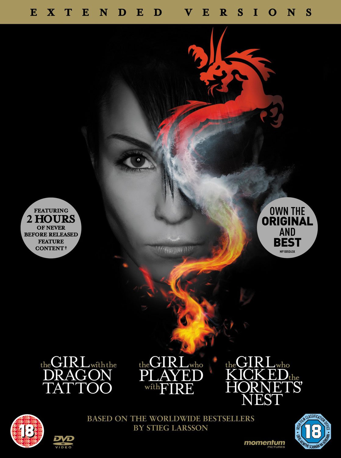 The Girl with the Dragon Tattoo Trilogy - Extended Edition DVD Set (The Girl Who Played with Fire, The Girl Who Kicked the Hornet's Nest) - Crime Thriller Movies for Movie Night & Collector's Gift