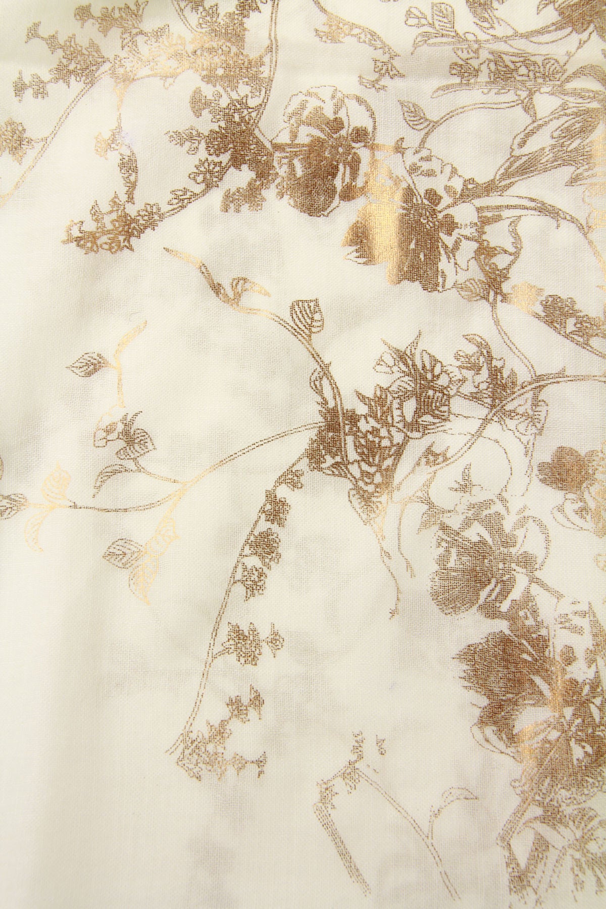 Luxury Gold Flake Floral Pattern Wool Scarf - Soft Warm Winter Accessory for Women - Perfect for Office, Travel and Special Occasions