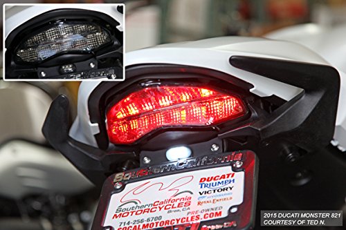 Smoke Lens Sequential LED Tail Lights for Ducati Monster 797 821 1200 (2014-2021) & Supersport (2017-2020) - High Visibility Brake Lights for Night Riding & Enhanced Motorcycle Safety