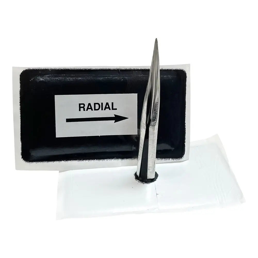 AA Rectangle Patch N Plug for Radial & Bias Ply Tire Repair - 2 1/4 x 4 Inches (5-Piece Box) - Perfect for Car, Truck, and Motorcycle Tire Puncture Repairs