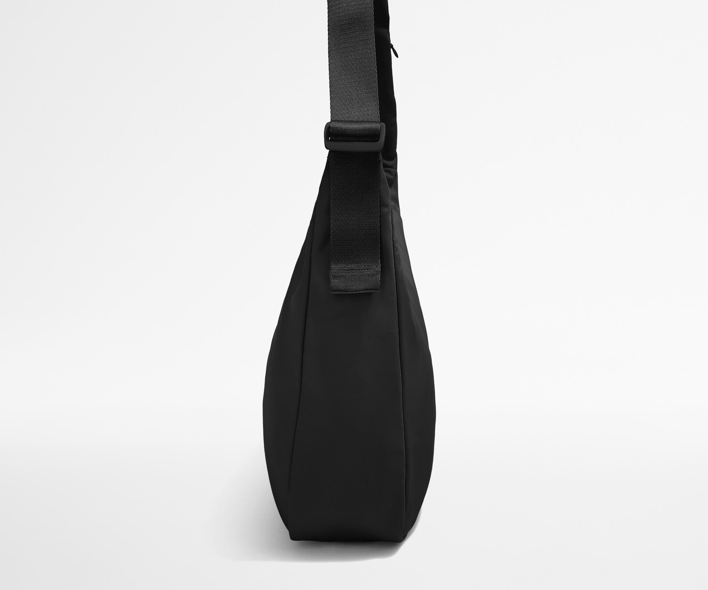 Jet Black Featherlight Crossbody Bag - Stylish & Lightweight for Everyday Use, Travel & Shopping