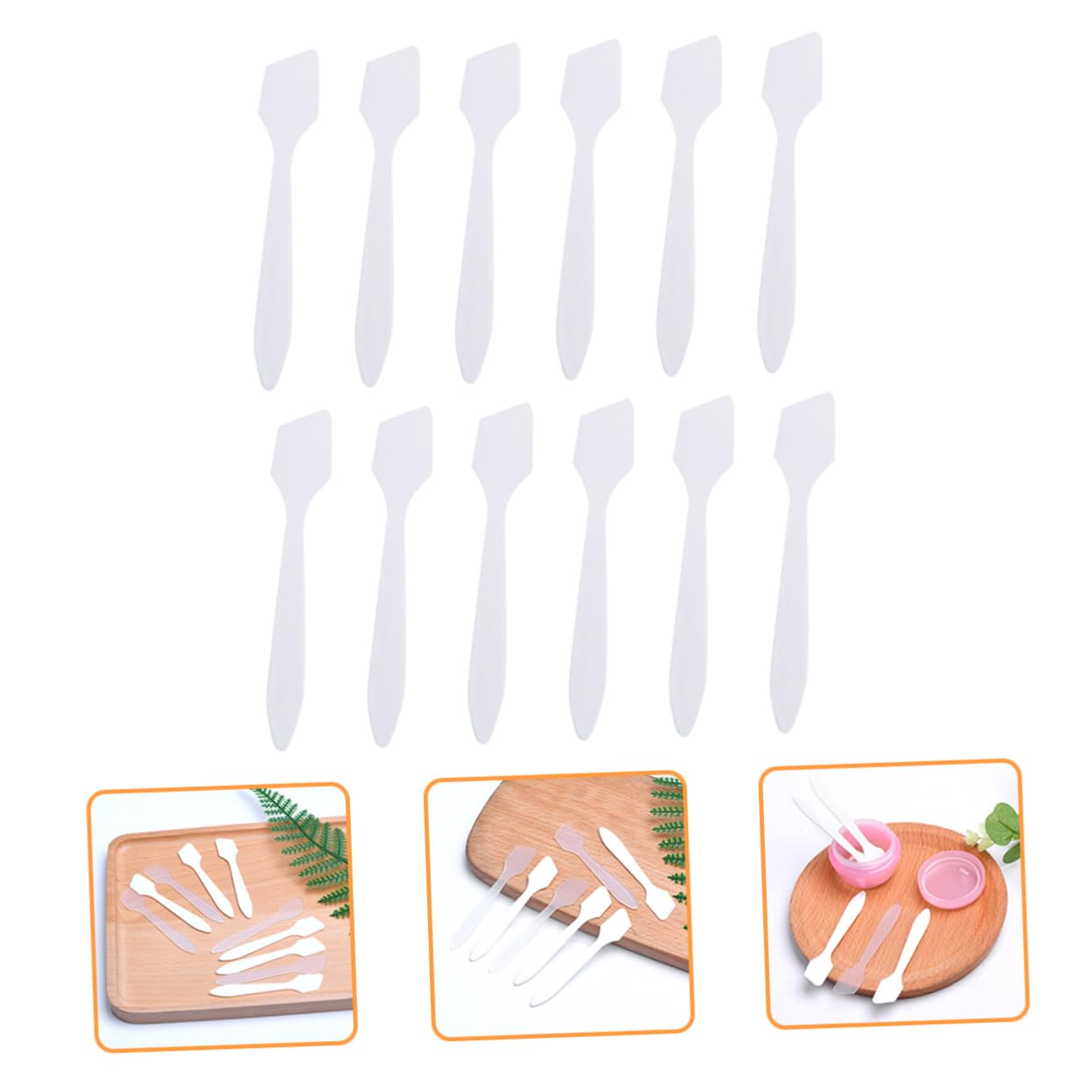 200pcs Plastic Makeup Spatulas - Face Applicator for Skincare, Mud Masks & Facial Treatments - Measuring Spoons for Precise Application - Perfect for DIY Beauty, Spa & Professional Use