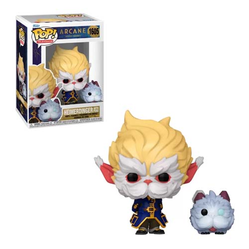 Funko Pop TV Arcane League of Legends Heimerdinger with Poro Vinyl Figure - 2024 Exclusive Collectible - Perfect for Gaming Fans & Pop Culture Decor