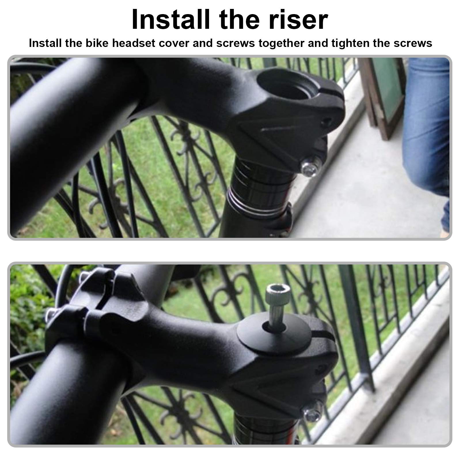Bike Stem Riser - Stable Performance Aluminum Alloy Handlebar Adapter, Corrosion-Resistant & Easy Install for Road/Mountain Bikes - Perfect for Commuting & Off-Road Cycling (Silver)