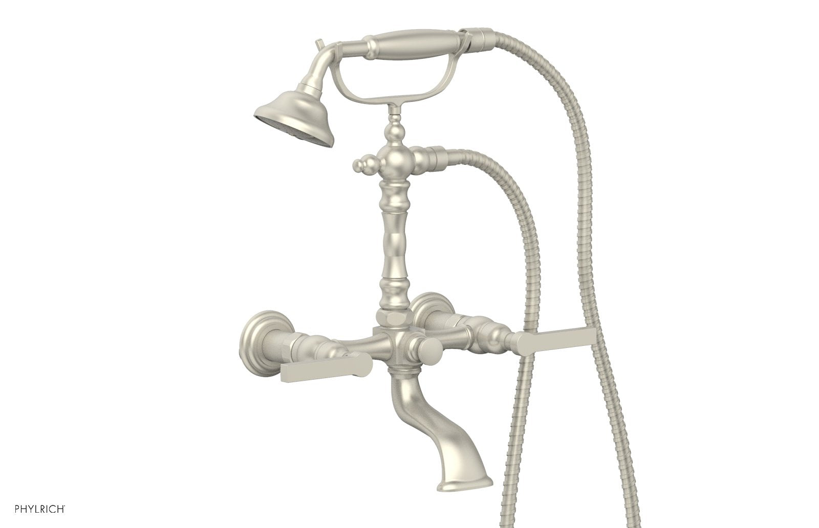 HEX MODERN K2393 21 Exposed Tub & Hand Shower with Lever Handle - Chrome Finish Bathroom Fixture for Modern Home Renovation | Perfect for Master Bath, Guest Bath & Spa-Like Shower Experience