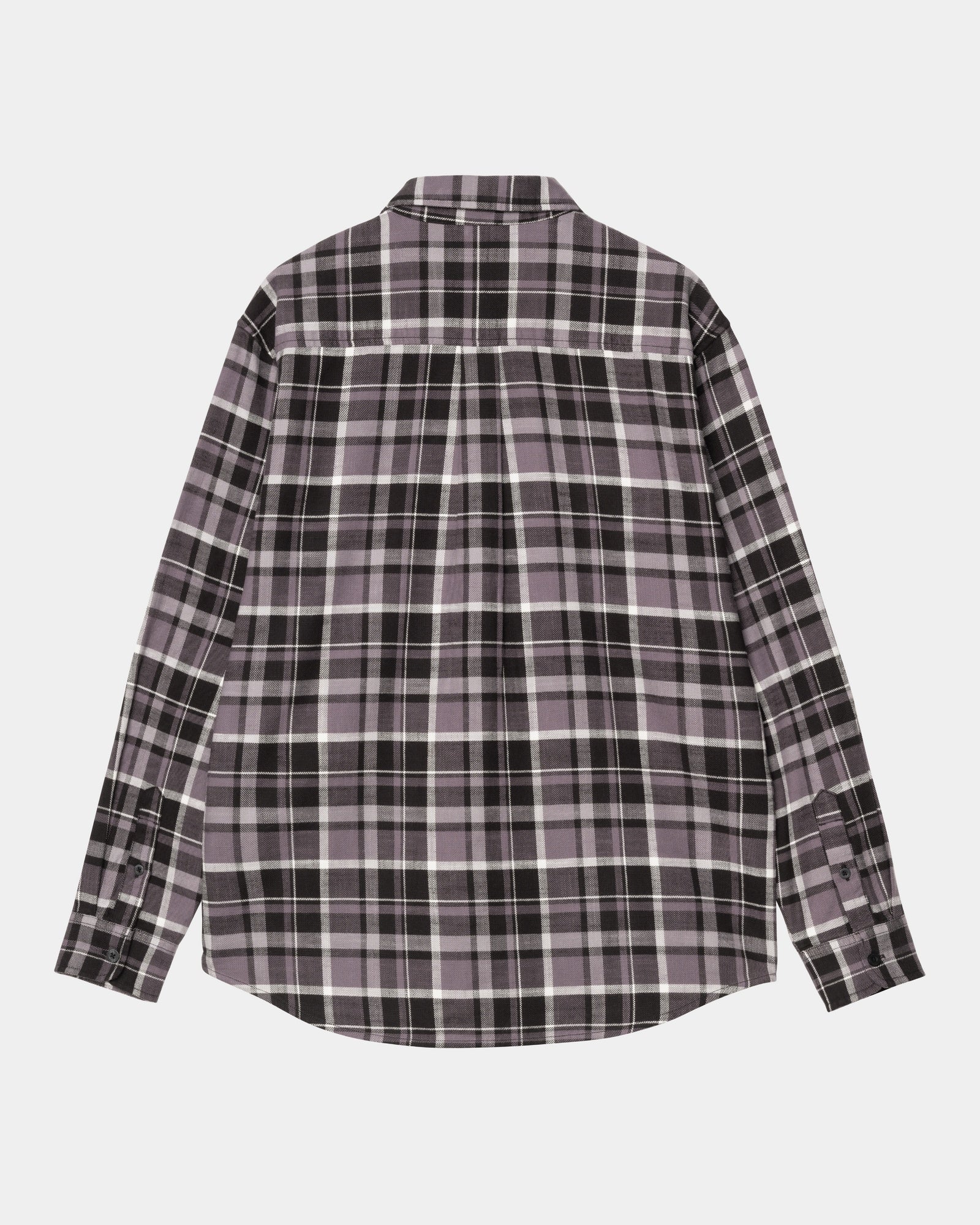 Fendrick Men's Classic Checkered Button-Down Shirt - Black Plaid Casual Long Sleeve Shirt for Work, Office & Outdoor Activities