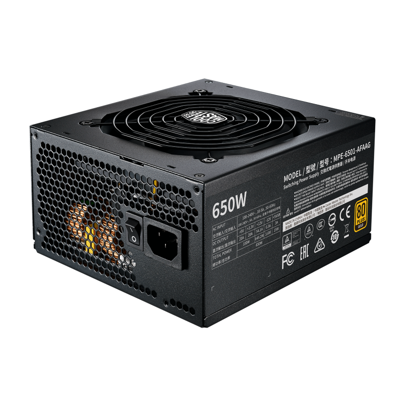 Cooler Master MPE 6501 AFAAG UK CM MWE Gold V2 650W Full Modular Power Supply (5 Year Warranty) - High Efficiency PSU for Gaming PC, Workstation & Home Office Setup
