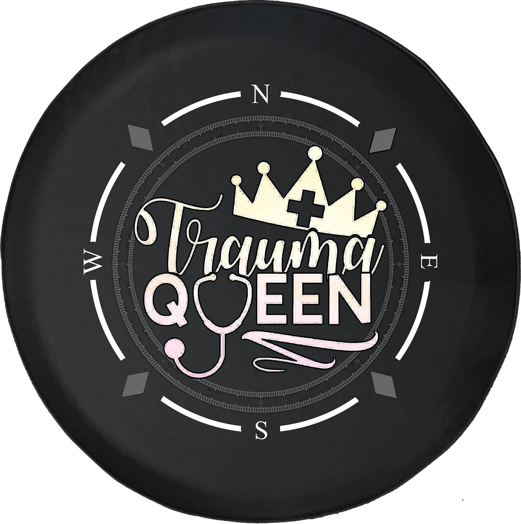 American Unlimited Spare Tire Cover with Compass Design - Durable SUV, Trailer & RV Wheel Cover for Nurse Medical Professionals | Perfect for Off-Road Adventures, Camping Trips & Vehicle Protection