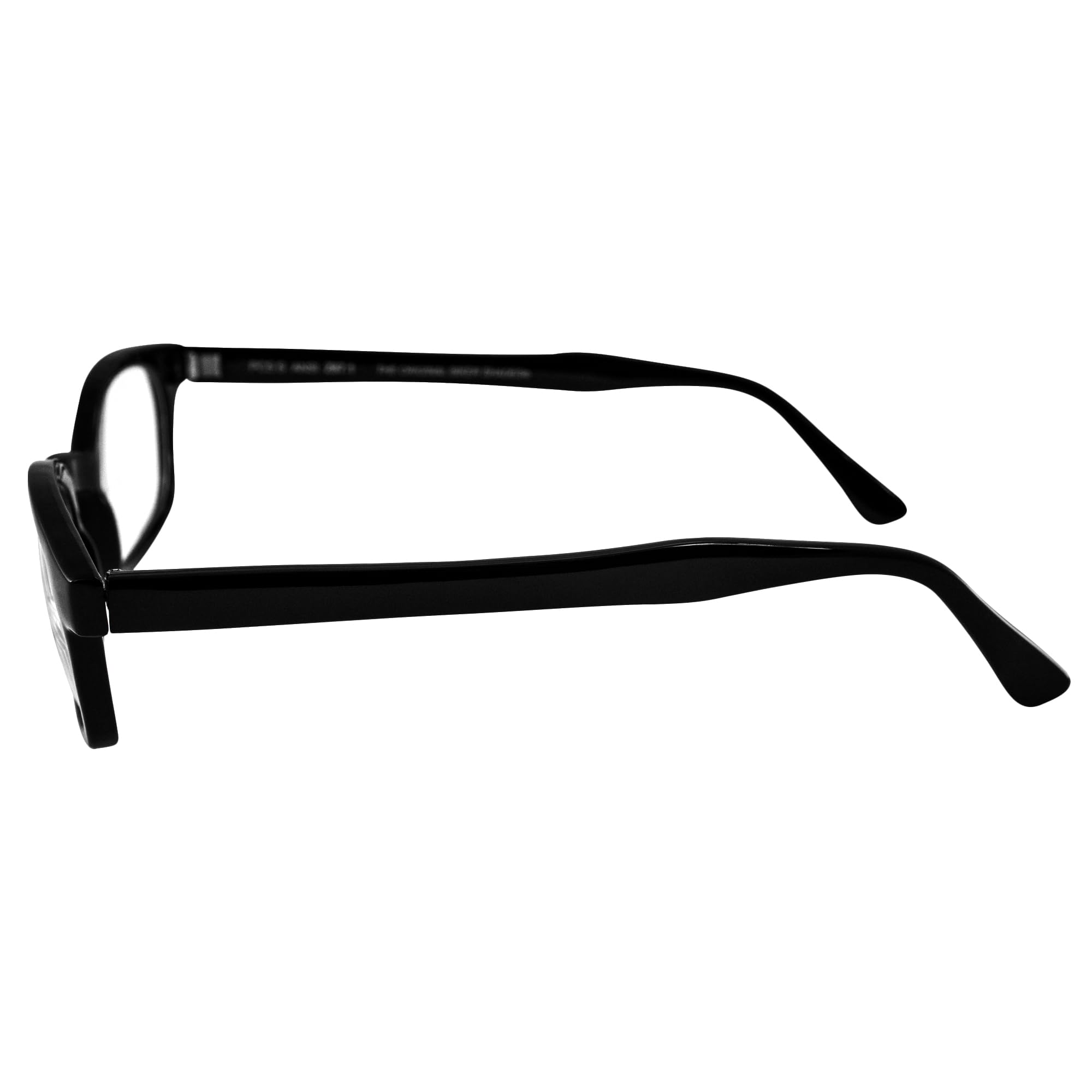 Pacific Coast Sunglasses X-Kd Readerz Clear Lens 1.75 Rectangular Reading Glasses - Black Frame, 55mm Lens Width, 60mm Temple Length - Perfect for Reading, Driving & Outdoor Activities