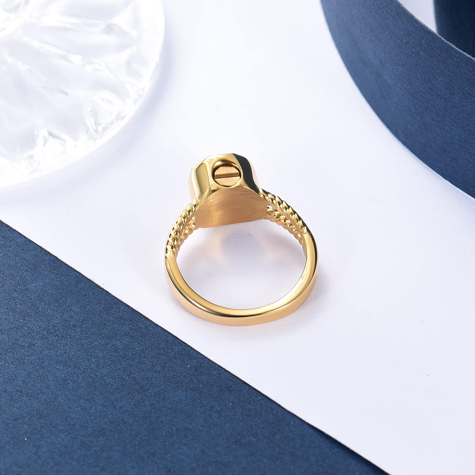 ConstantLife Stainless Steel Cremation Ring for Ashes - Memorial Jewelry for Women & Men - Funeral Keepsake Gift for Loved Ones - Perfect for Remembrance, Memorial Services & Everyday Wear