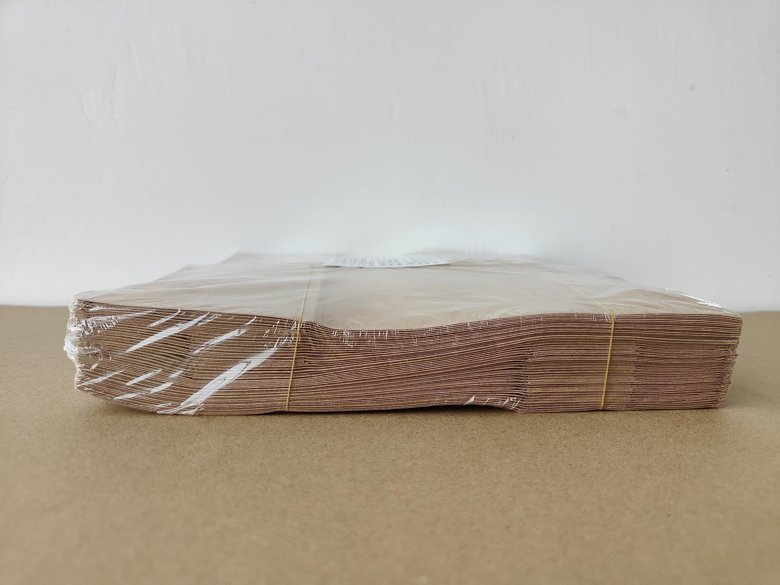 Eco-Friendly Kraft Paper Bags 100-Pack, 13x8x24cm Food-Grade Bags for Bread, Pizza, Sweets, Candies & Bakery - Perfect for Takeout, Party Favors & Gift Packaging