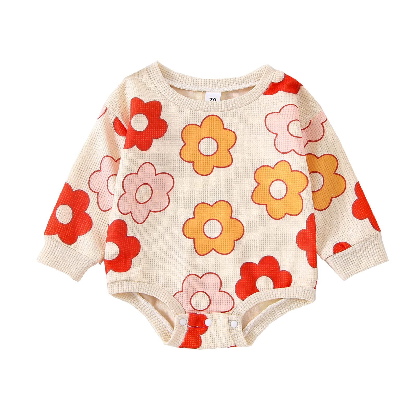 Halloween Baby Girl & Boy Outfit - Pumpkin Patch Romper with Oversized Long Sleeves | Cozy Sweatshirt Onesie for Infants | Fall & Autumn Seasonal Wear | Perfect for Trick-or-Treating, Photo Shoots & Pumpkin Patch Visits