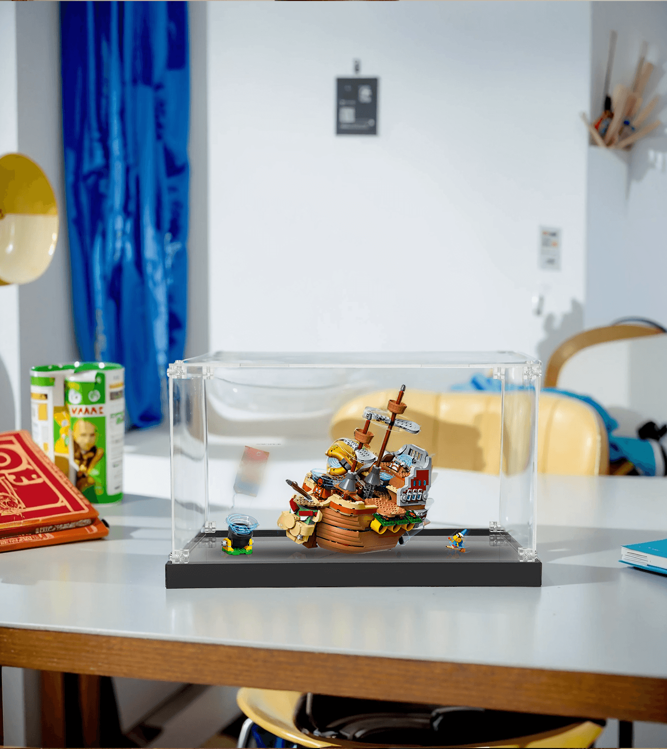 LEGO Super Mario Bowser's Airship 71391 Display Case - Clear Acrylic Protection for Collectible Building Sets | Perfect for Showcasing in Home, Office, or Gift Giving