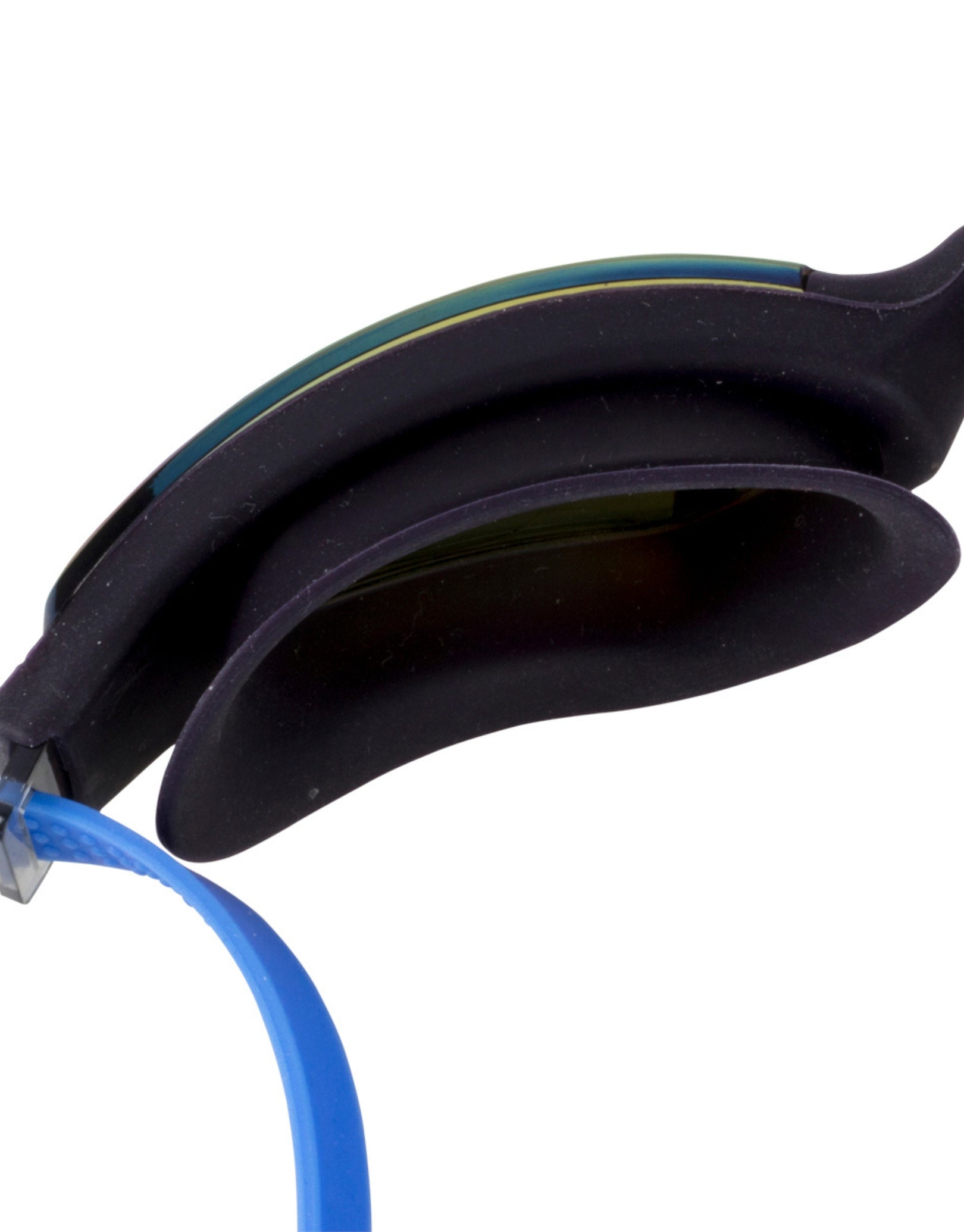 Fashy Splash II Mirrored Adult Swimming Goggles - Blue/Black - UV Protection for Pool, Beach & Competitive Swimming