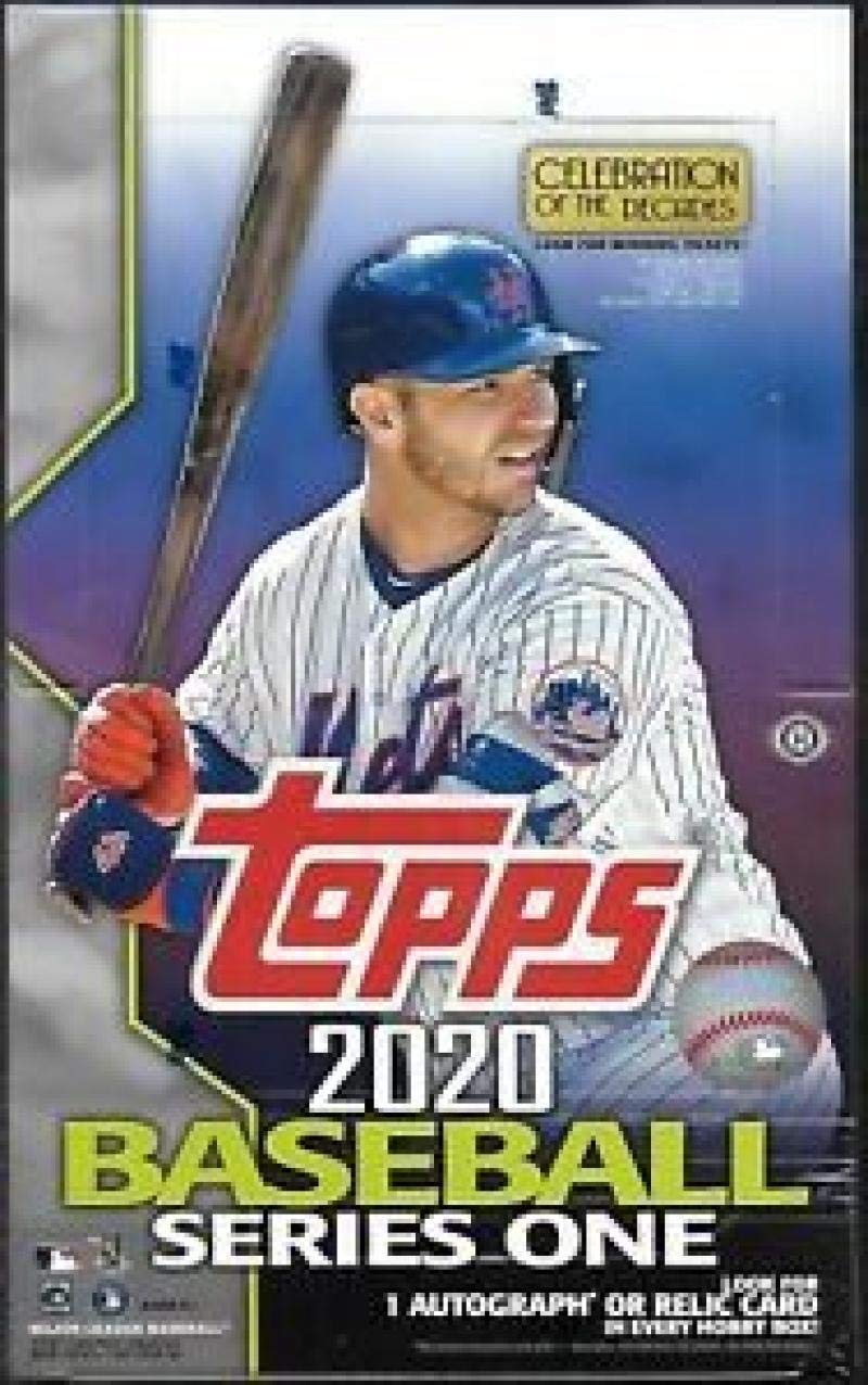 2020 Topps Series 1 Baseball Hobby Box - 24 Packs (14 Cards Each) + 1 Silver Pack & Guaranteed Auto/Relic Card - Perfect for Collectors, Fantasy Sports & Baseball Memorabilia Enthusiasts