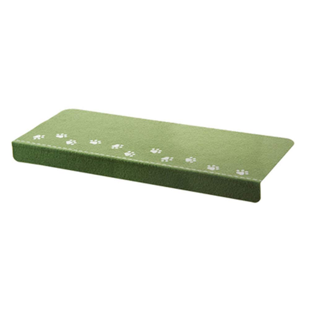 TEMAIKO Non-Slip Stair Treads with Glow in The Dark Dog Paw Design - Self-Adhesive Step Pads for Stairs, Home Safety, Pets & Kids - Green Anti-Slip Carpet Mats for Indoor Staircase, Hallway, Bedroom
