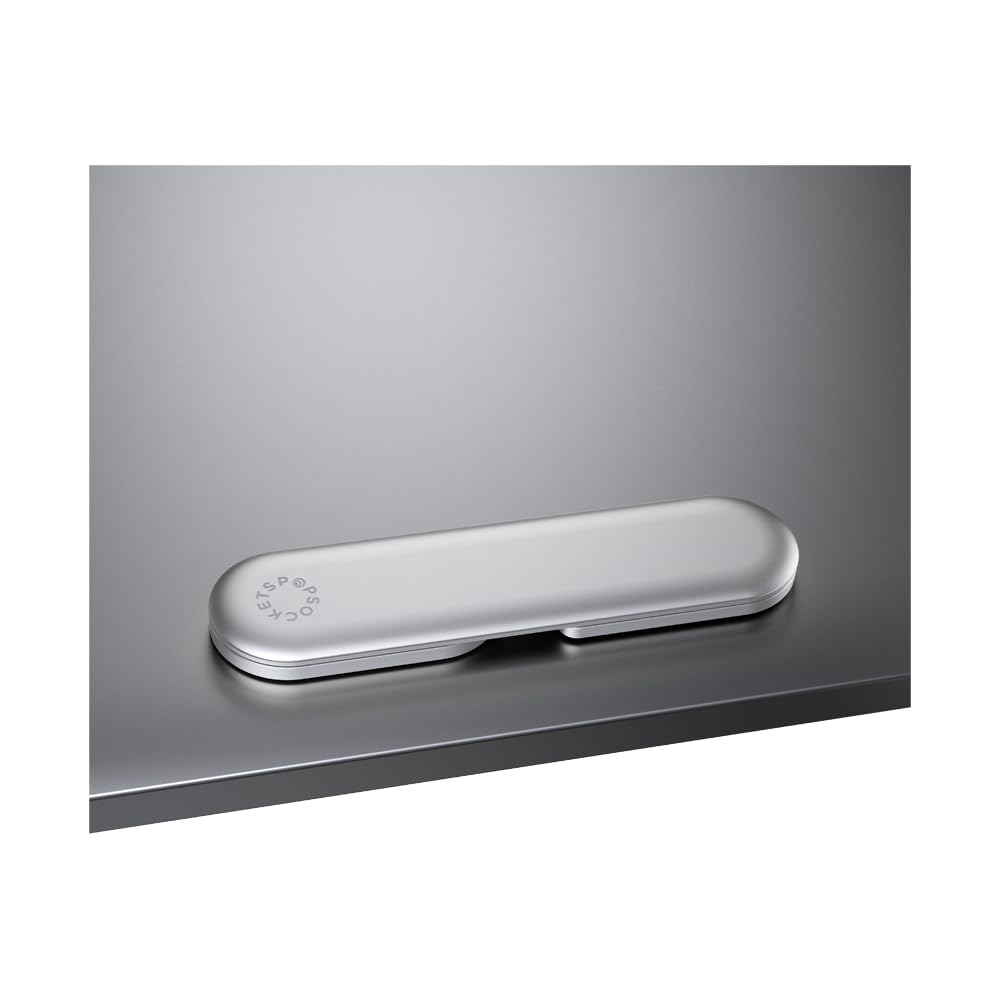 PopSockets Laptop Phone Mount Holder - Silver | Adjustable Grip for Smartphones & Tablets | Perfect for Work, Travel & Video Calls