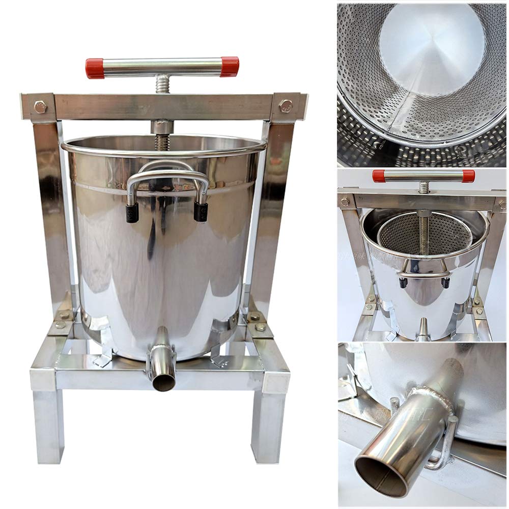 Manual Honey Extractor & Beeswax Press - Aimee-JL Large Bee Honey Press for Beekeeping, Grape & Fruit Juice Extraction, Wine Making Equipment for Home Use | Perfect for DIY Honey Harvesting, Fruit Processing & Homemade Wine Production