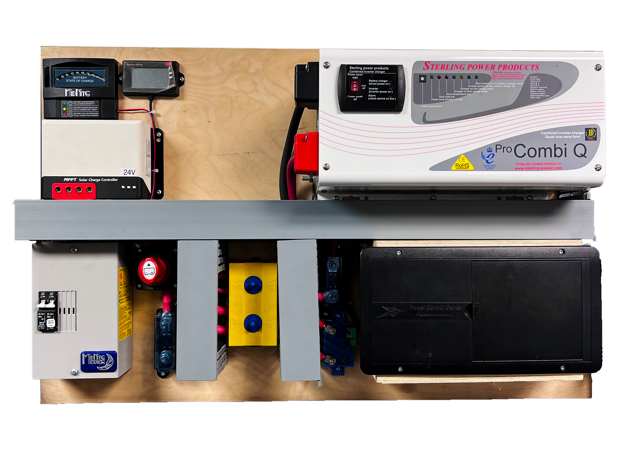 1600W Solar Power Kit with Sterling Inverter Charger - Ready to Use Off-Grid System for RV, Boat & Emergency Backup Power