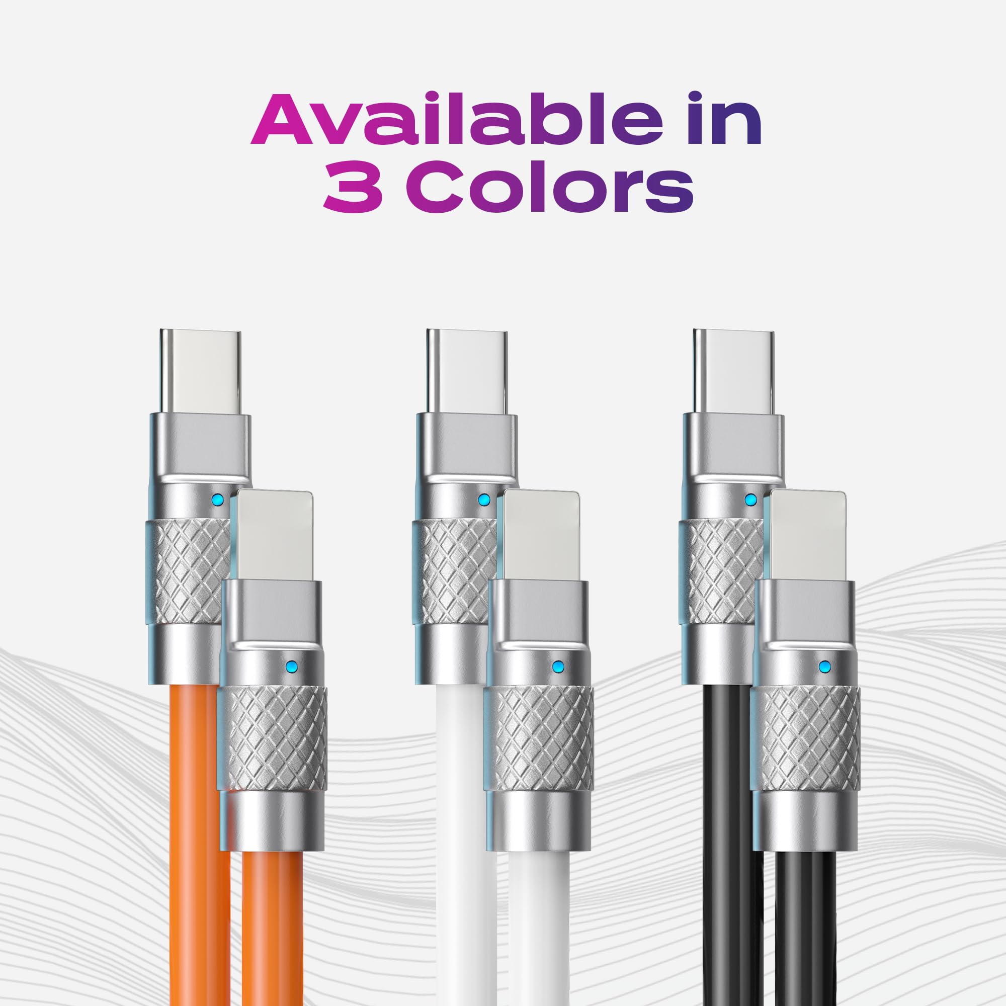 Statik TsumoCharge USB C to Lightning Cable 27W Fast Charging Cord - Durable Unbreakable Silicone for iPhone/iPad, Data Sync & Rapid Charge, Includes Cord Wrap Organizer (6FT/2M, Orange) - Perfect for Travel, Office & Home Charging
