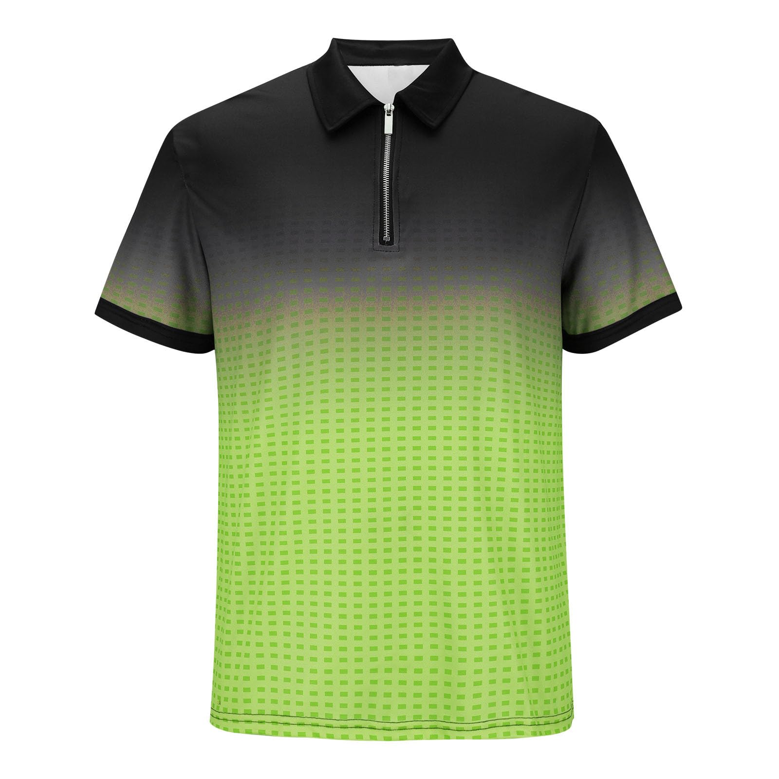 Men's Gradient Polo Shirts - Short Sleeve Summer Golf T-Shirts - Fashion Work & Casual Blouse Tops for Office, Golf & Outdoor Activities (2024 Collection)
