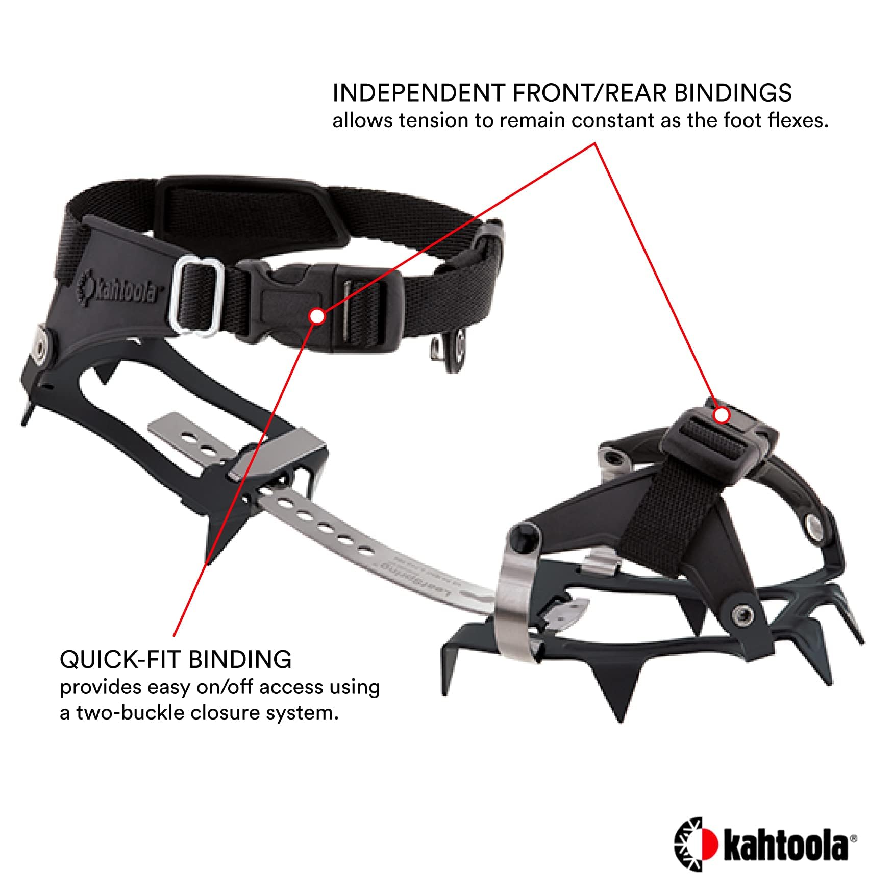 Kahtoola K10 Hiking Crampons - Lightweight Traction Cleats for Snow, Ice, and Mountain Trekking - Perfect for Winter Hiking, Mountaineering, and Icy Trail Adventures