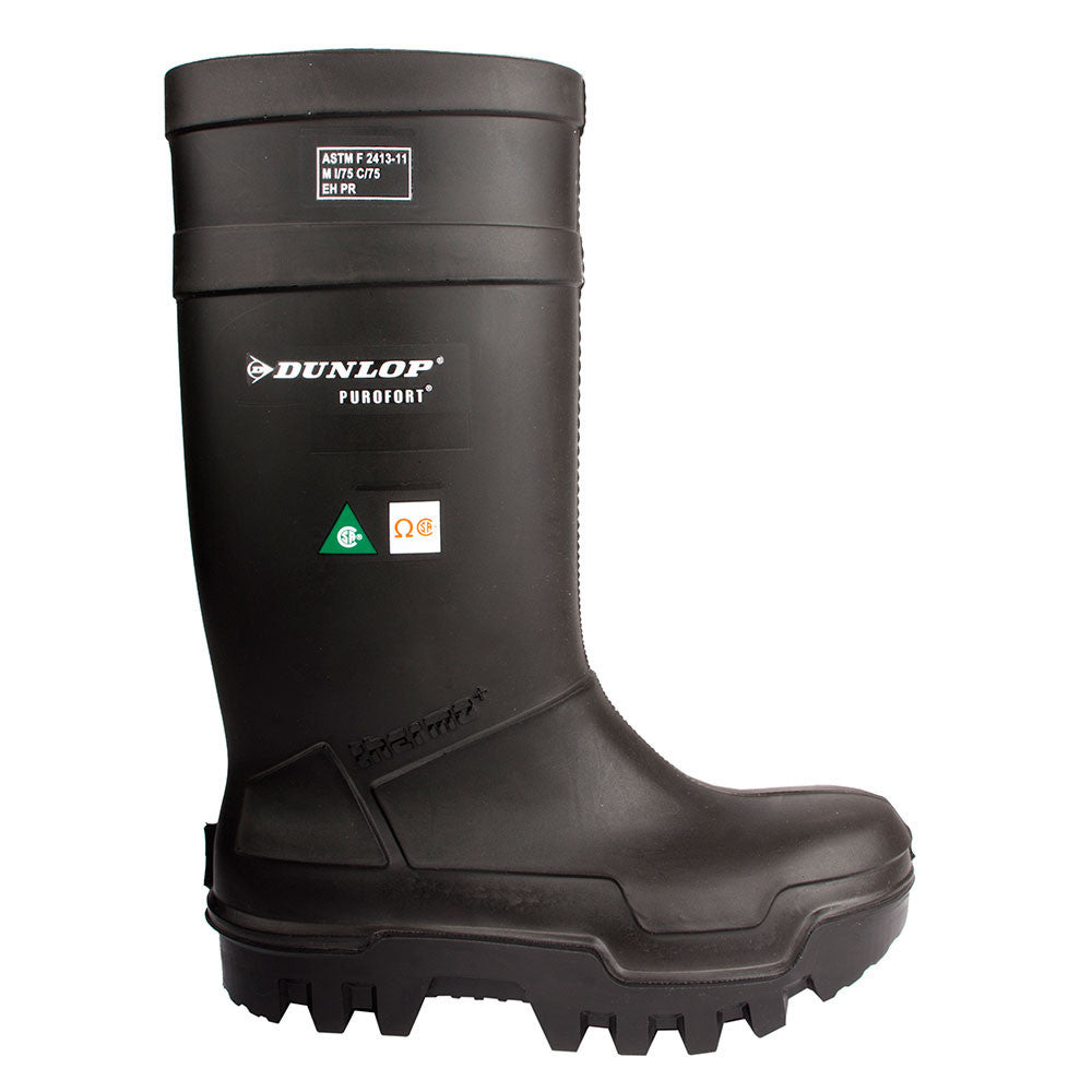 Dunlop Purofort Thermo Plus 652033 Men's Steel Toe Rubber Work Boots - Waterproof Safety Shoes for Construction, Warehouse & Outdoor Work