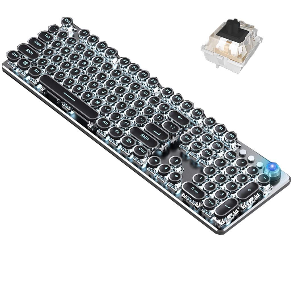 **ARCH Programmable Wired Mechanical Gaming Keyboard - Ergonomic Design for Windows PC, Laptop & Desktop - Black Knob & Shaft - Perfect for Gaming, Typing & Office Work**