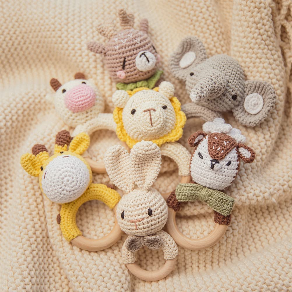 Wooden Baby Rattle Toy - Natural Giraffe Shaker for Newborns | Perfect Easter Gift for Boys & Girls