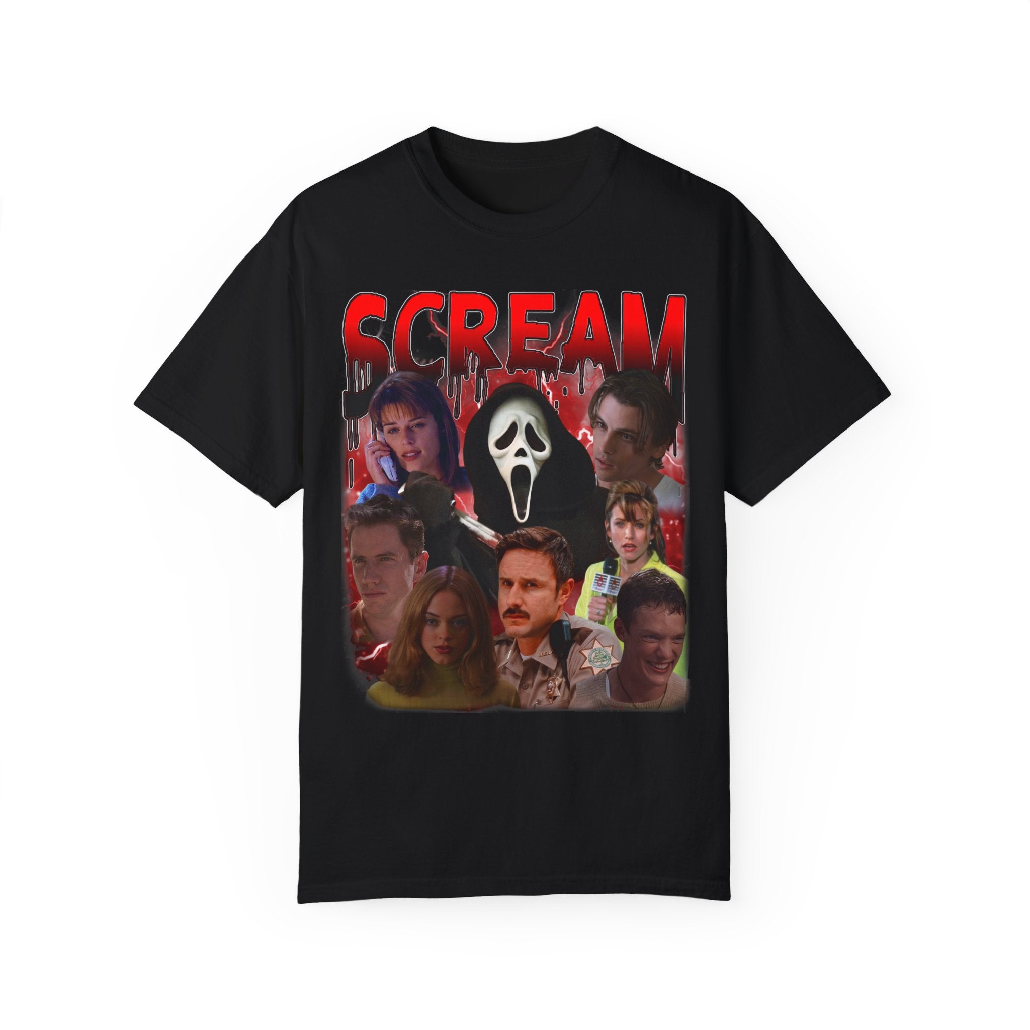 90s Scream Horror Movie T-Shirt - Vintage Retro Style for Halloween & Horror Fans - Perfect for Costumes, Parties & Movie Nights