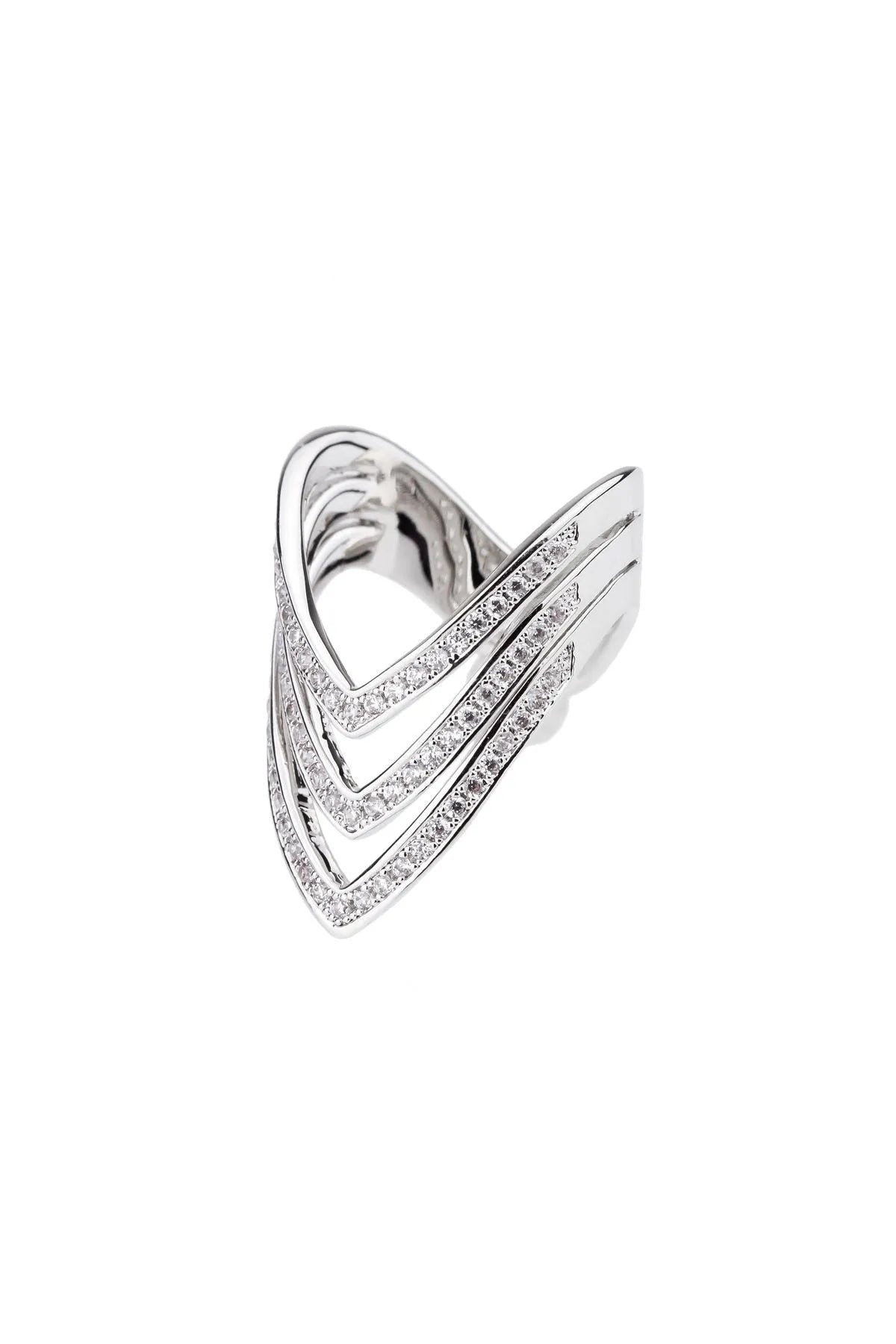 Triple Arrow Ring for Women - Elegant Silver Stackable Arrow Rings Set - Perfect for Gifts, Layering & Everyday Wear