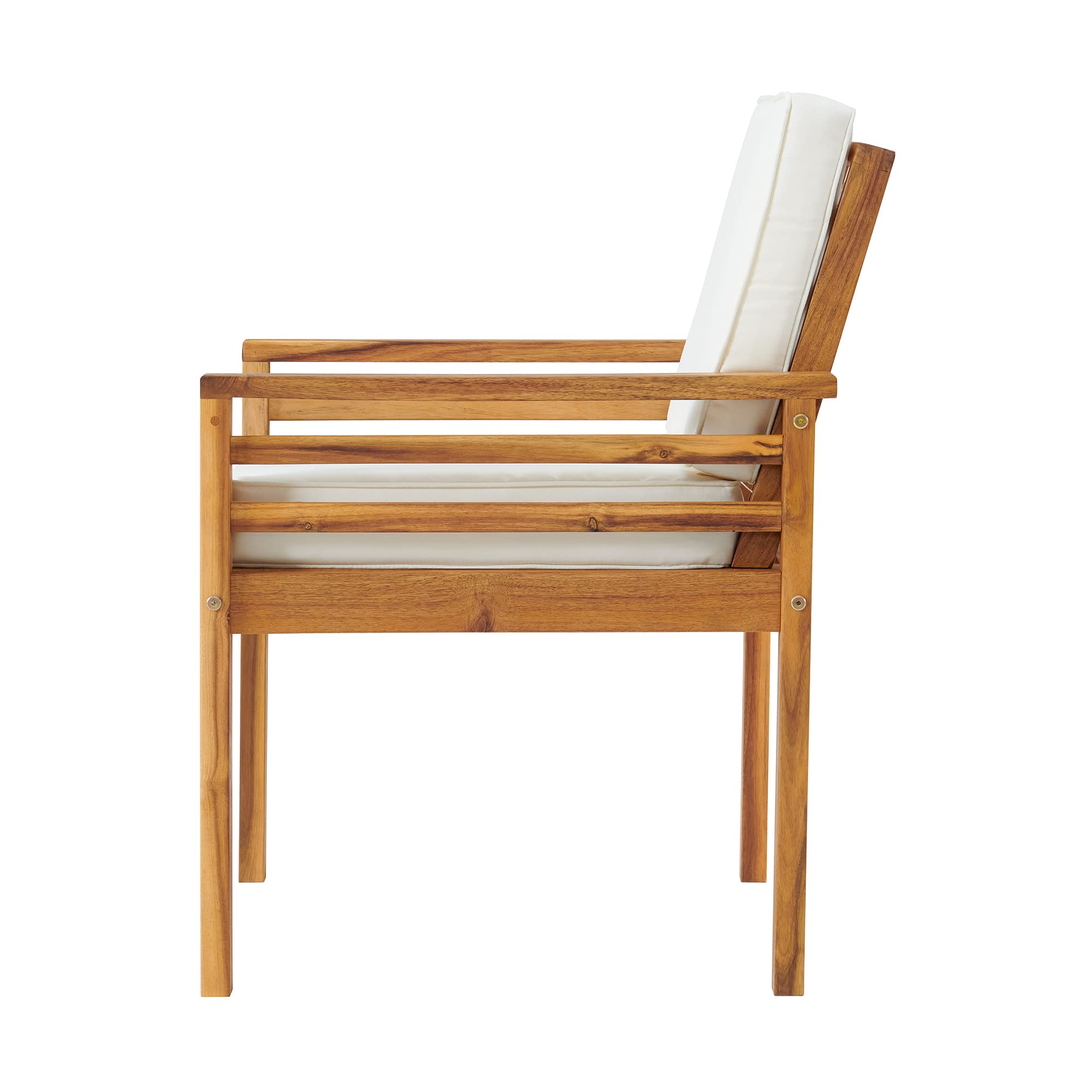 Alaterre Okemo Natural Outdoor Dining Chairs - Weather-Resistant Patio Furniture Set for Garden, Poolside & Backyard Dining