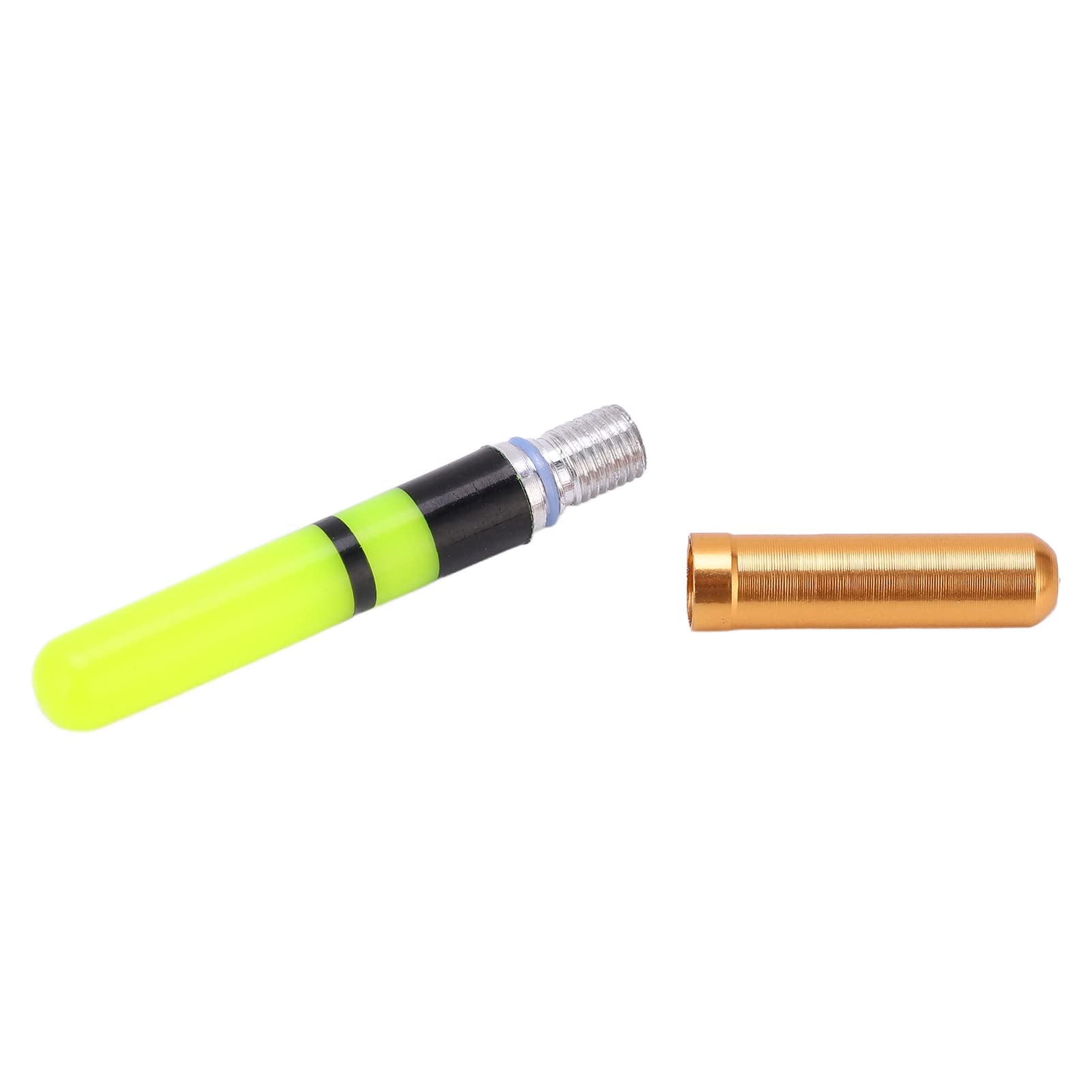2pcs Luminous Fishing Floats with Battery - Electronic Lighted Night Fishing Bobbers for Bass/Catfish - Waterproof & Durable Fishing Accessories (Gold) - Perfect for Night Fishing, Kayak Fishing & Ice Fishing